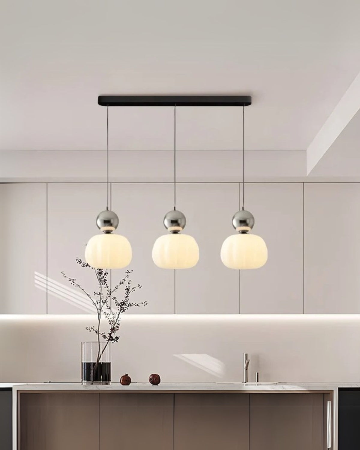 Art Deco Hanglamp Sculptuur met Warme Gloed voor Woonkamer Eetkamer