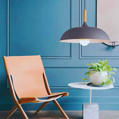 Hanglamp Hout IJzer Scandinavisch Japandi Rond E27 Ø35 Ø60 Eetkamer Keuken