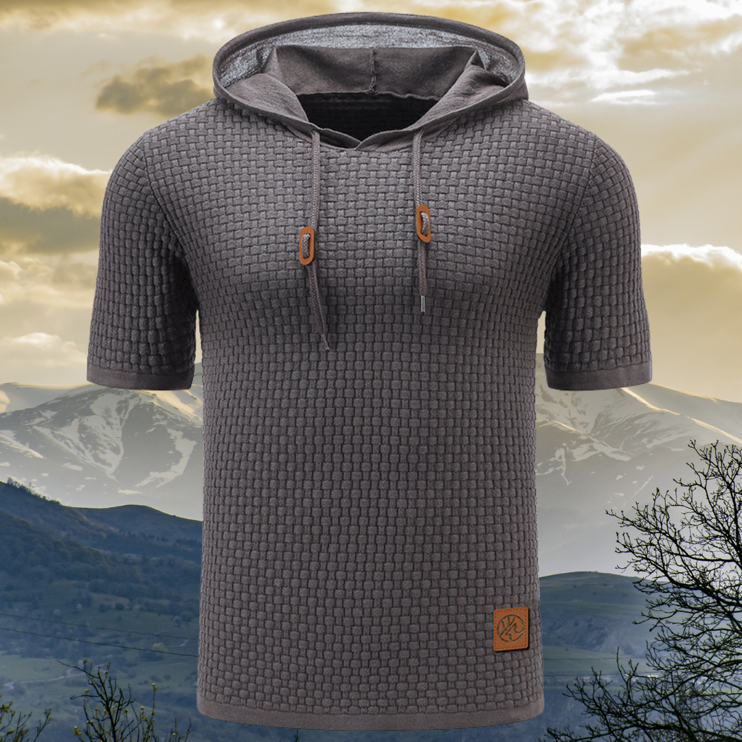 Korte Mouwen Sweatshirt met Capuchon voor Heren