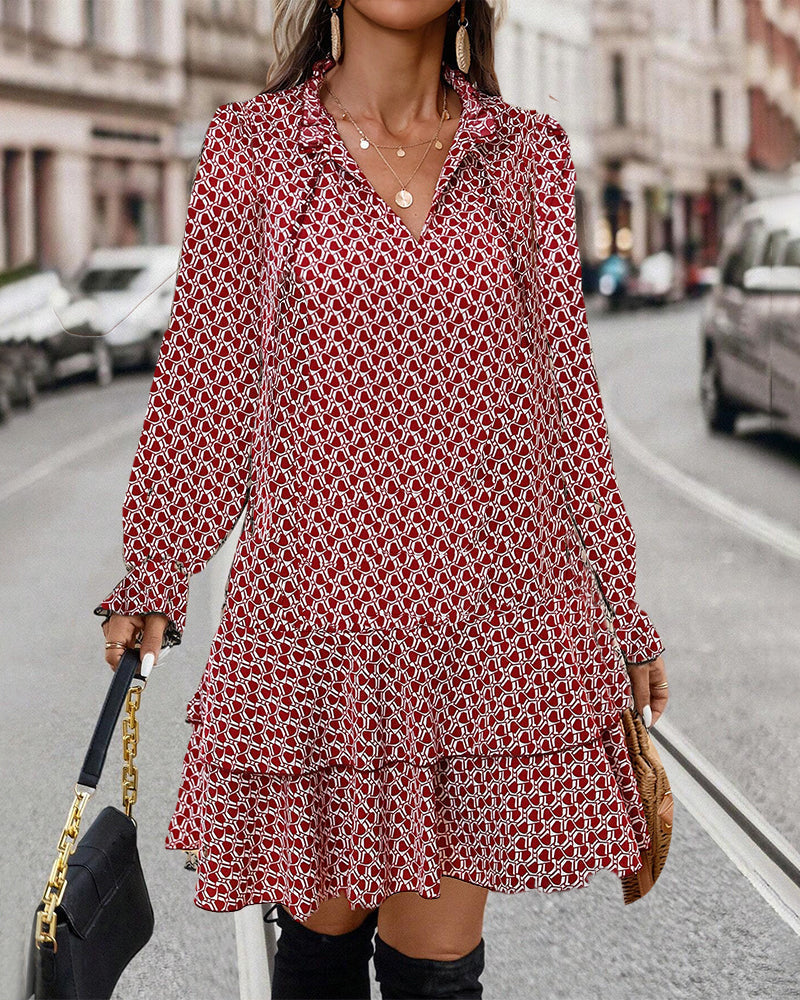 Damesjurk Lange Mouwen Elegante Zomerjurk voor Vrouw