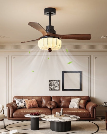 Vintage Plafondventilator met Verlichting en Afstandsbediening – Modern Design met 6 Snelheden