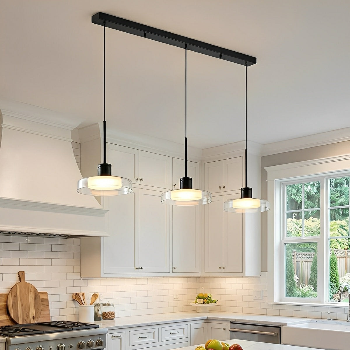 Hanglamp LED Glas Aluminium Zwart Rond Keuken Woonkamer Slaapkamer Dimbaar Pendellamp Eettafel Hal