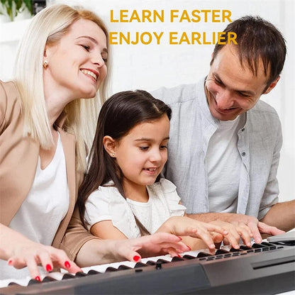 Verwijderbare Piano Toetslabels — Siliconen Nootlabels voor 88 Toetsen — Leerhulp voor Beginners