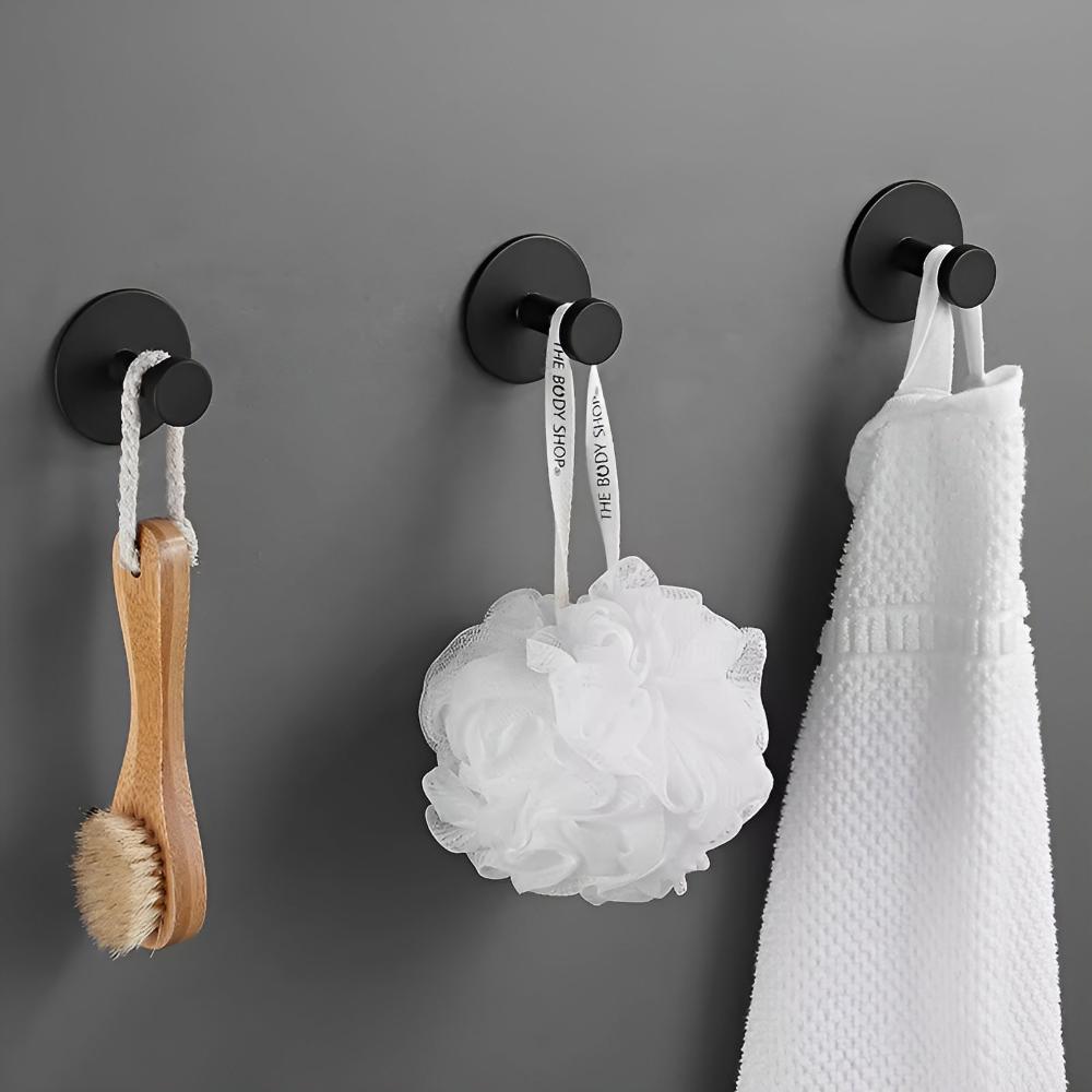 Vacuum Douchehaken Set - Sterke Wandhaken zonder Boren - RVS Haken Badkamer - Waterdicht tot 7kg - Herbruikbaar zonder Resten
