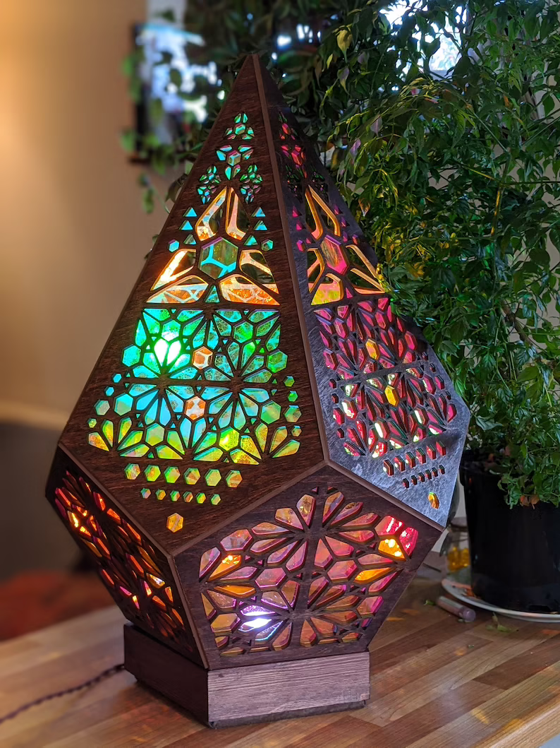 Boheemse Diamant Tafellamp met USB LED – Handgemaakte Nachtlamp voor Slaapkamer en Woonkamer
