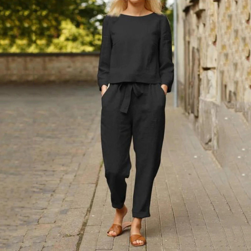 Vrouwelijke Blouse en Broek Set Luxe Stijl - StudioMarella