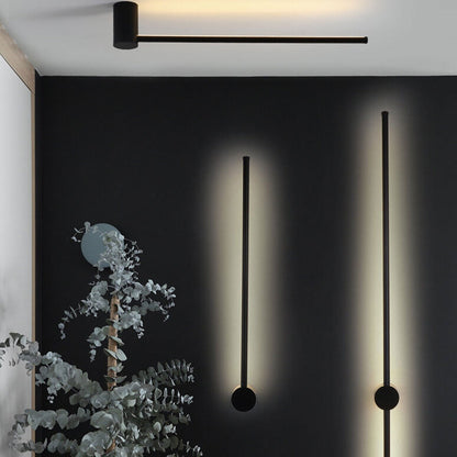 Wandlamp LED Staf Aluminium Zwart Goud 60cm 80cm Woonkamer Slaapkamer Studeerkamer Lijnlamp Minimalistisch Modern Sfeerlamp