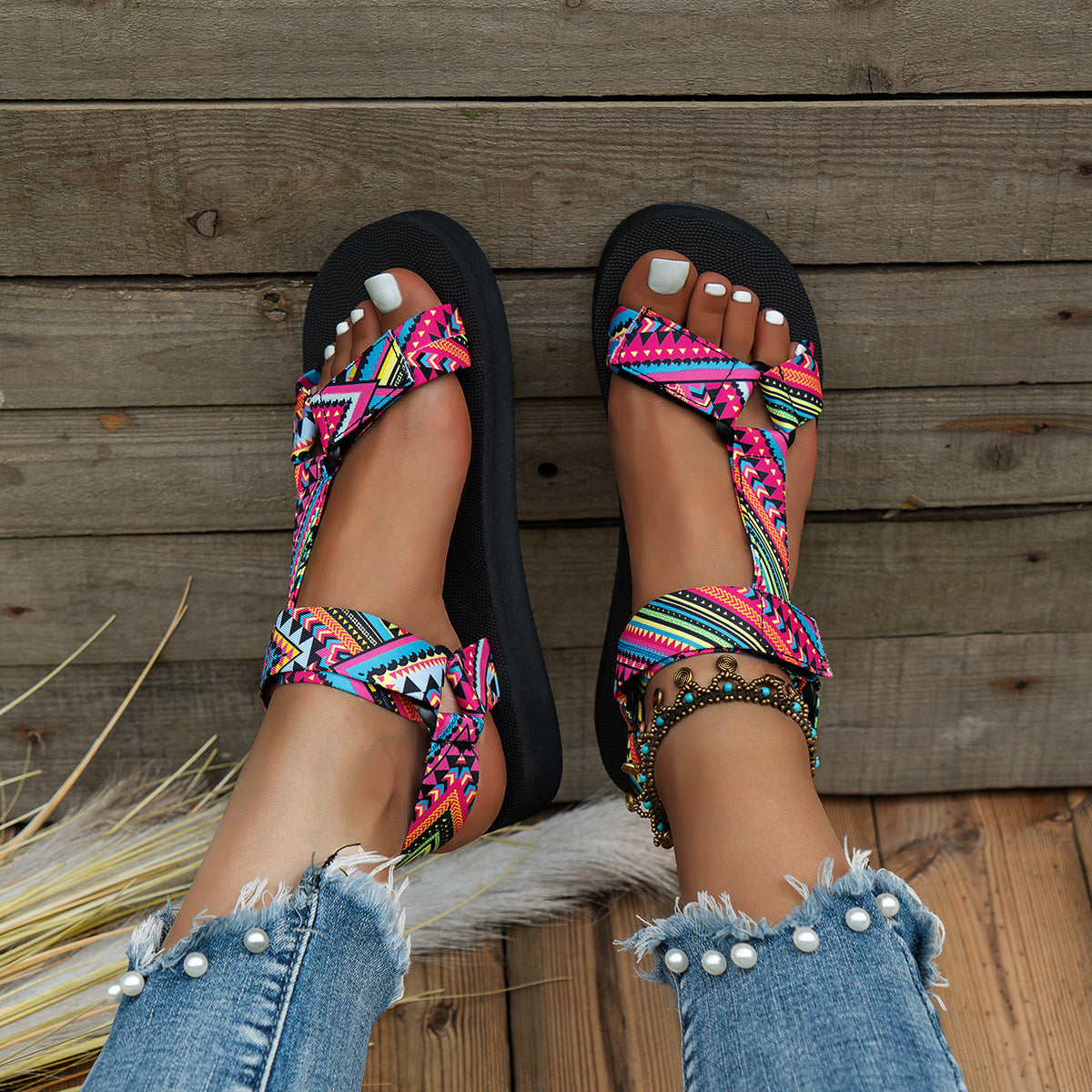 Vrouwen Sandalen Platte Zool Zomer Schoenen