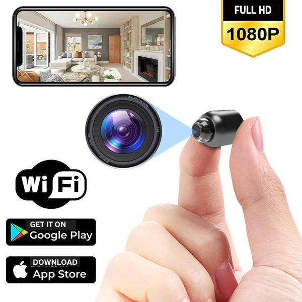 Compacte Beveiligingscamera Full HD 1080p WiFi Nachtzicht met Bewegingsdetectie voor Thuisbewaking en Kinderopvang