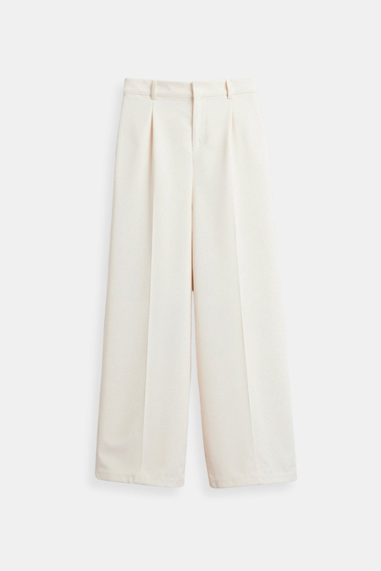 Damesbroek Zwart Wijd Model met Plooien Elegante Stijl - StudioMarella