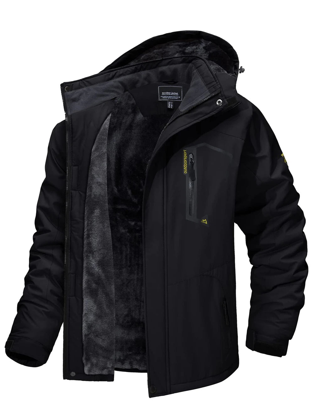 Waterdichte Fleece Parka met Capuchon Warm Gevoerd