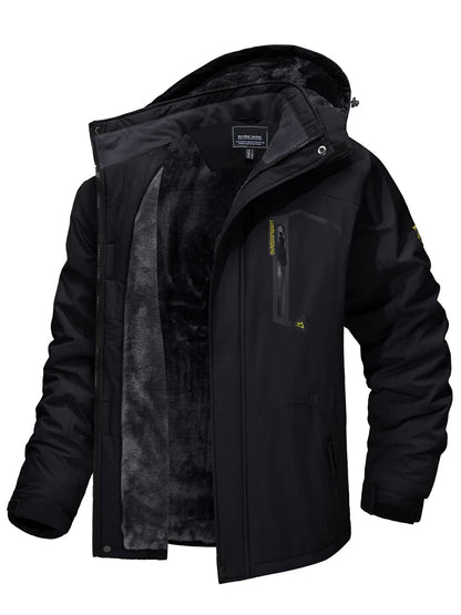 Waterdichte Fleece Parka met Capuchon Warm Gevoerd