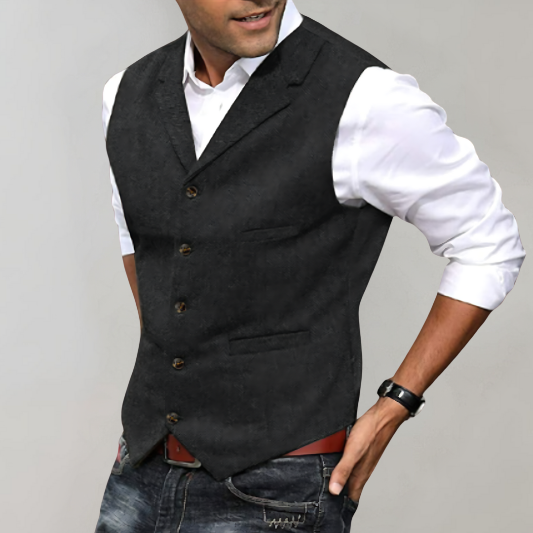 Heren Gilet Slim Fit Tijdloos Design Valerio