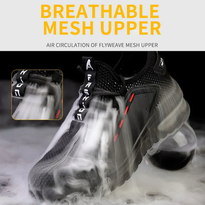 Veiligheidsschoenen met Stalen Neus Ultralight Antislip Werkschoenen Ademend voor Bouw Magazijn Industrie