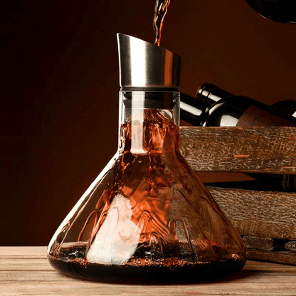 Wijnkaraf met Ijsberg Design – Kristalglas Decanter met 12-Kanaals Beluchtingssysteem voor Optimale Wijnsmaak