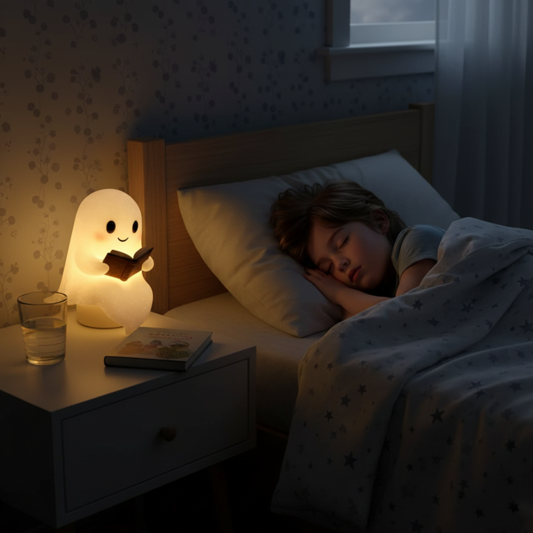 Spookjes Nachtlampje Handgemaakt Keramiek Warm Wit LED Sfeerverlichting Slaapkamer Cadeau