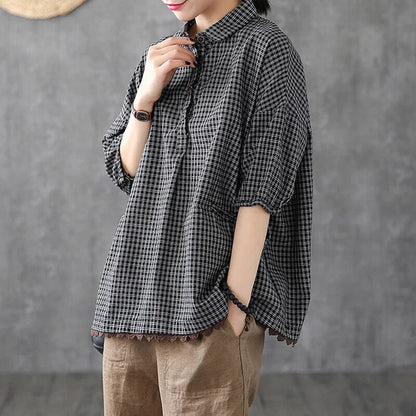 Vrouwelijke Blouse Korte Mouwen Zomerse Jurkstijl