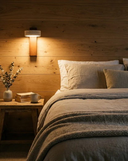 Travertijn Wandlamp Natuursteen Warm Licht voor Woonkamer Slaapkamer Gang Scandinavische Stijl Sfeerverlichting Premium Wandverlichting Tijdloos Design