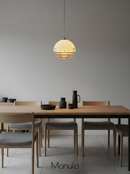 Stijlvolle Hanglamp Bauhaus Design Oranje-Wit Sfeerverlichting voor Moderne Interieurs