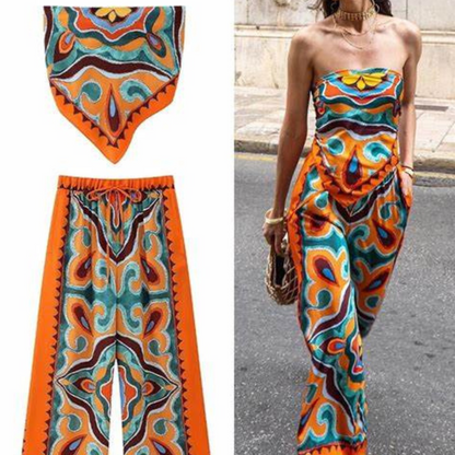 Elegante Drawstring Broek Set voor Dame