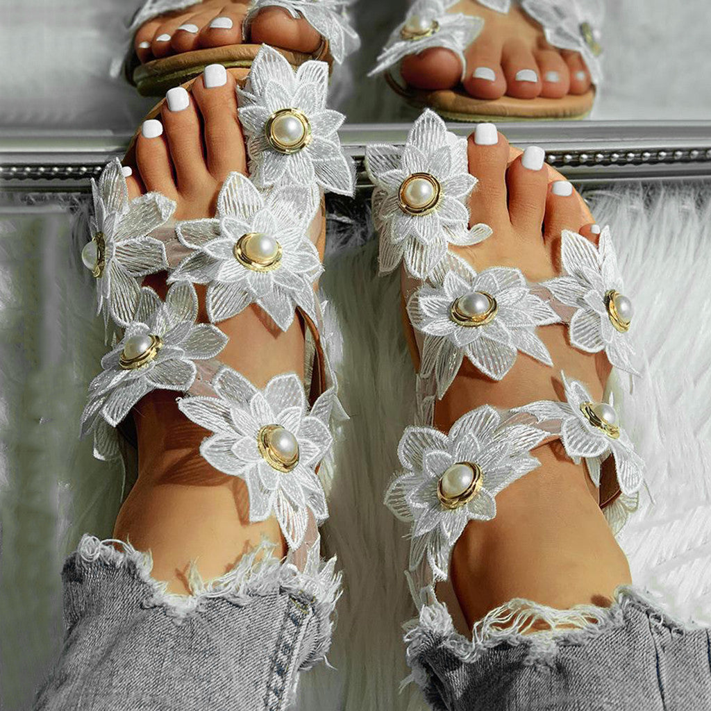 Dames Zomersandalen Bloemenprint Comfortabele Schoenen