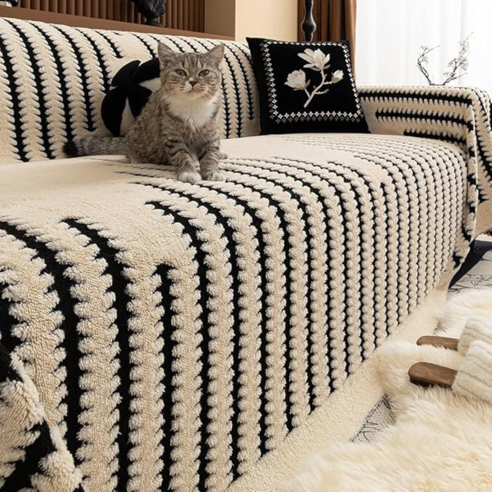 Sofahoes microvezel antislip beige bankhoes woonkamer bescherming hoes bank plaid hoes sofa