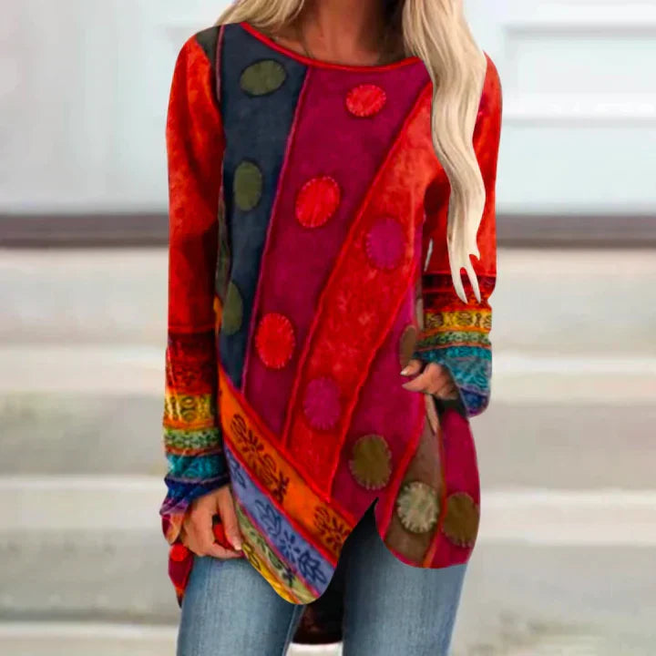 Tuniek Vrouw Floral Print Zomerjurk Kleurrijk - StudioMarella