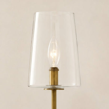 Glazen Wandlamp met Helder Glas – Enkelvoudige tot Drievoudige Configuratie – Elegante Badkamerverlichting