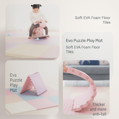 Puzzelmat Baby EVA Foam Vloertegels 30x30cm Antislip Speelmat Kinderen Kruipmat Zachte Speelvloer Babykamer Speelkamer