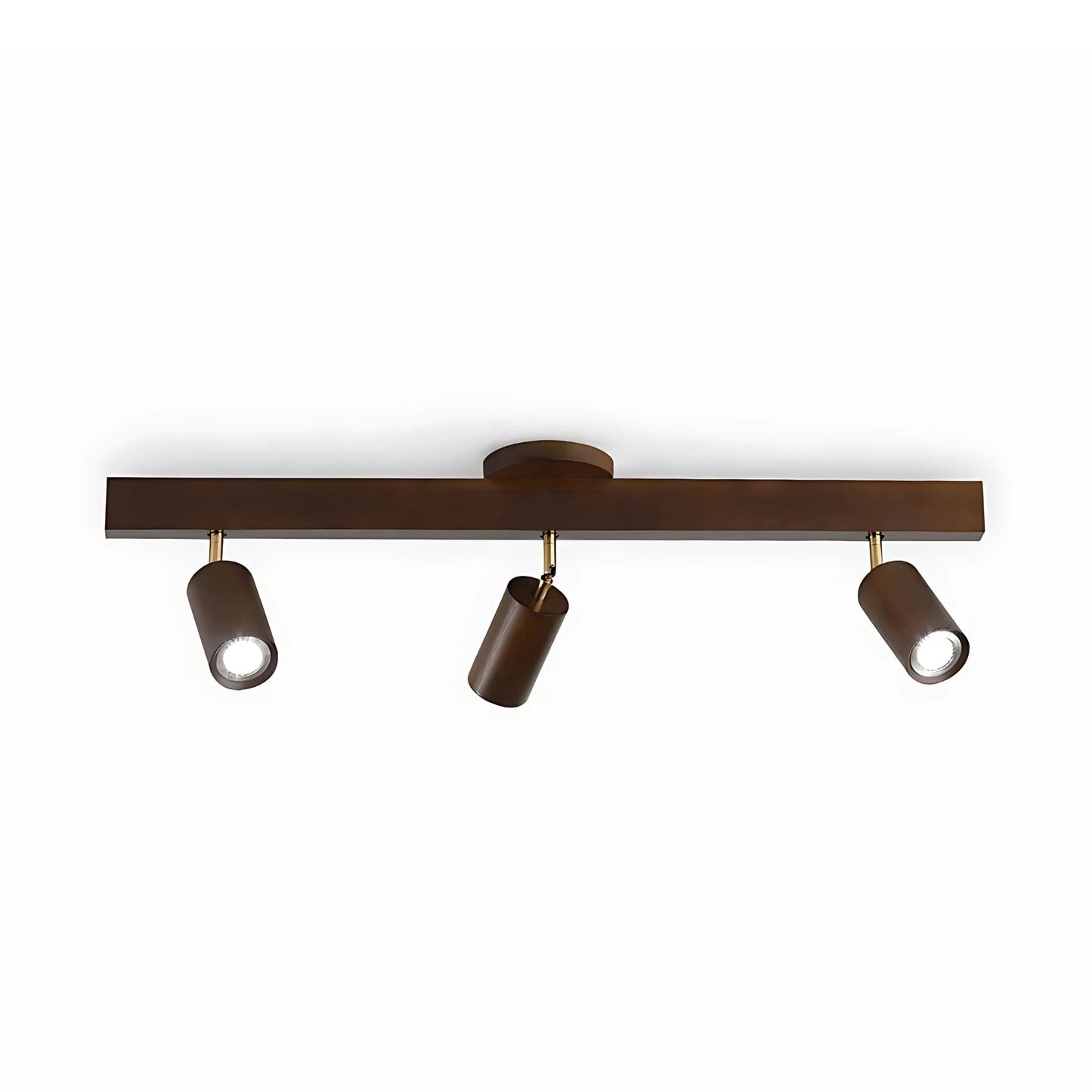 Houten Track Plafondlamp LED Houtlook Goud Verstelbare Spots Woonkamer Keuken Hal Scandinavisch Modern