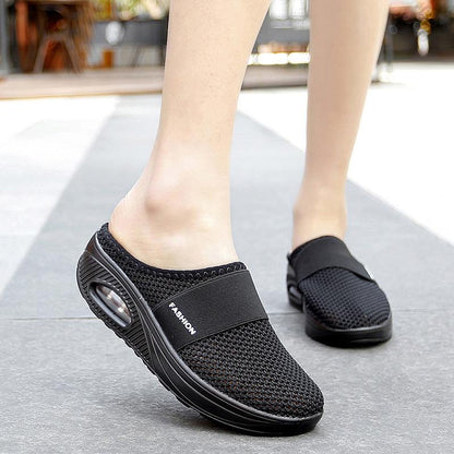Orthopedische Pantoffels met Luchtkussen Ergonomische Instapschoenen Diabetesvoeten Ademend Mesh Extra Zacht Voetondersteuning Antislip Zool Dames Heren Indoor Outdoor Comfortschoenen