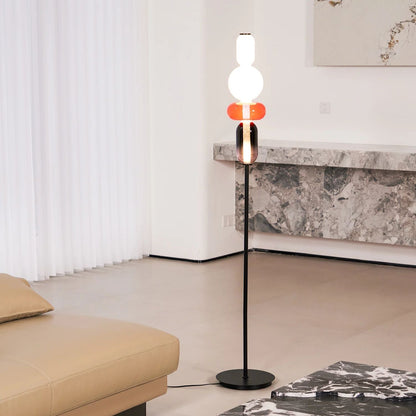Vloerlamp Glas LED 130 of 160 cm Rood Wit Zwart Woonkamer Design Staande Lamp Lichtobject Interieur