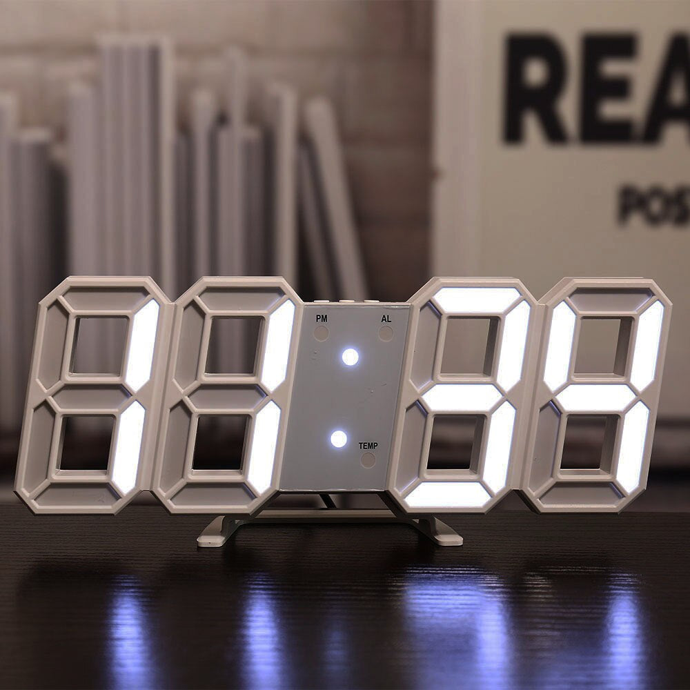 Digitale Wandklok met Temperatuurweergave en Alarm – LED-Display met Automatische Helderheidsaanpassing