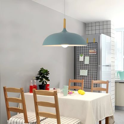Hanglamp Hout IJzer Scandinavisch Japandi Rond E27 Ø35 Ø60 Eetkamer Keuken