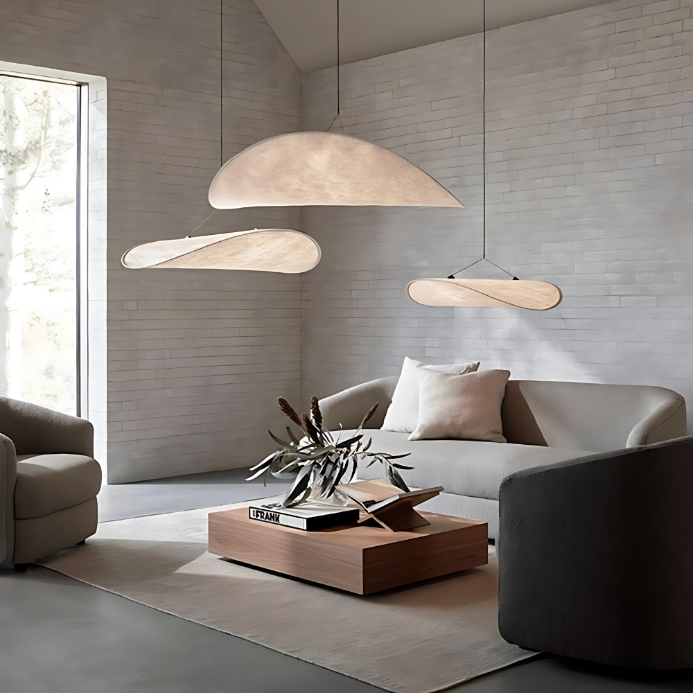 Hanglamp Japandi Handgeweven Zijde Wit Ø40 Ø60 Ø80 Slaapkamer Eetkamer