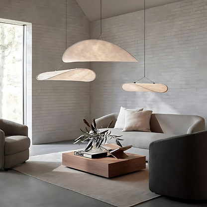 Hanglamp Japandi Handgeweven Zijde Wit Ø40 Ø60 Ø80 Slaapkamer Eetkamer
