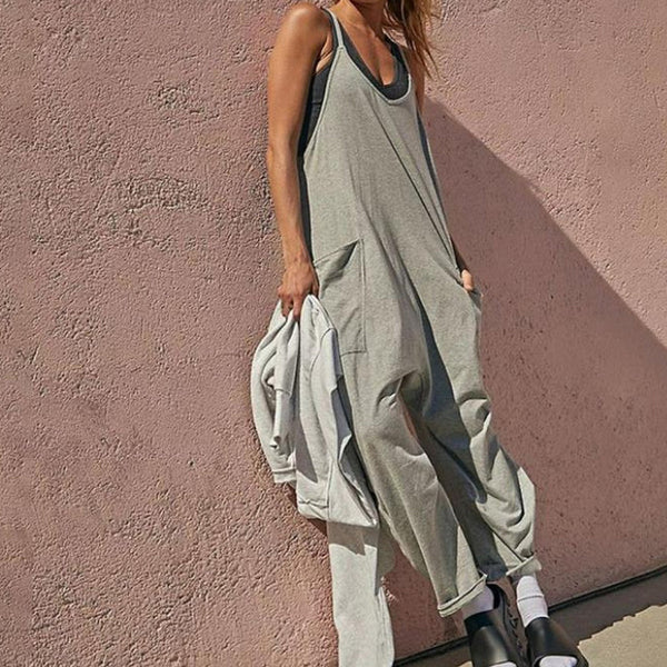 Vrouwelijke Jumpsuit Zwart Elegante Avondjurk V-hals