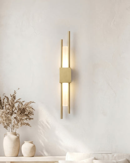 Scandinavische Minimalistische Wandlamp – Modern Verticaal Design met Gerichte LED-Verlichting – Zwart Goud