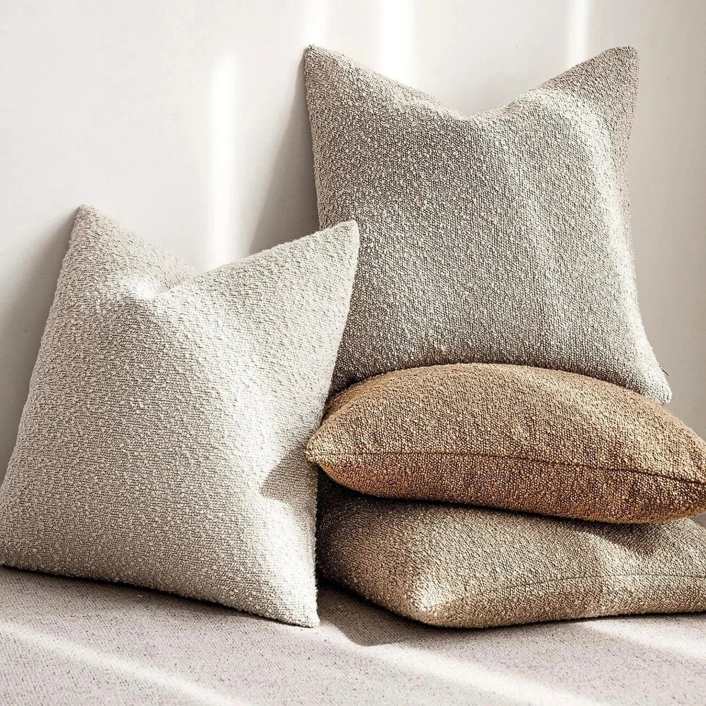 Kussenhoes Bouclé Luxe 45x45 Zacht Minimalistisch Design