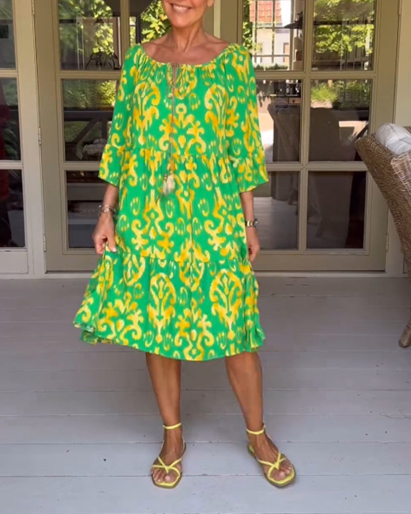 Dames Jurk Korte Mouwen Elegant Design