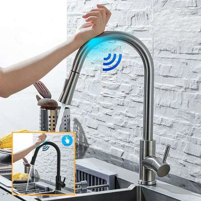 Sensor Keukenkraan met Uittrekbare Slang – Handsfree Mengkraan voor Moderne Keukens