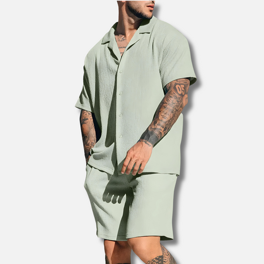 Heren Zomerset Korte Broek en Overhemd Set - StudioMarella