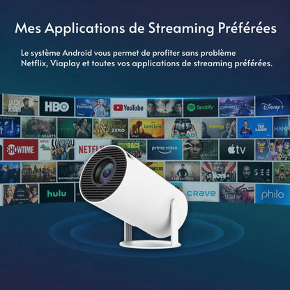 4K Beamer Smart Projector Wifi Bluetooth HDMI 180°