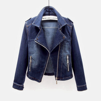 Damen Denim Jas Blauw Stevig