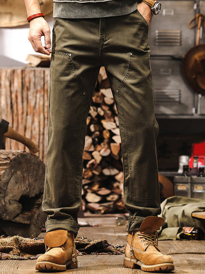 Heren Cargo Broek Straight Leg Utility Stijl - StudioMarella