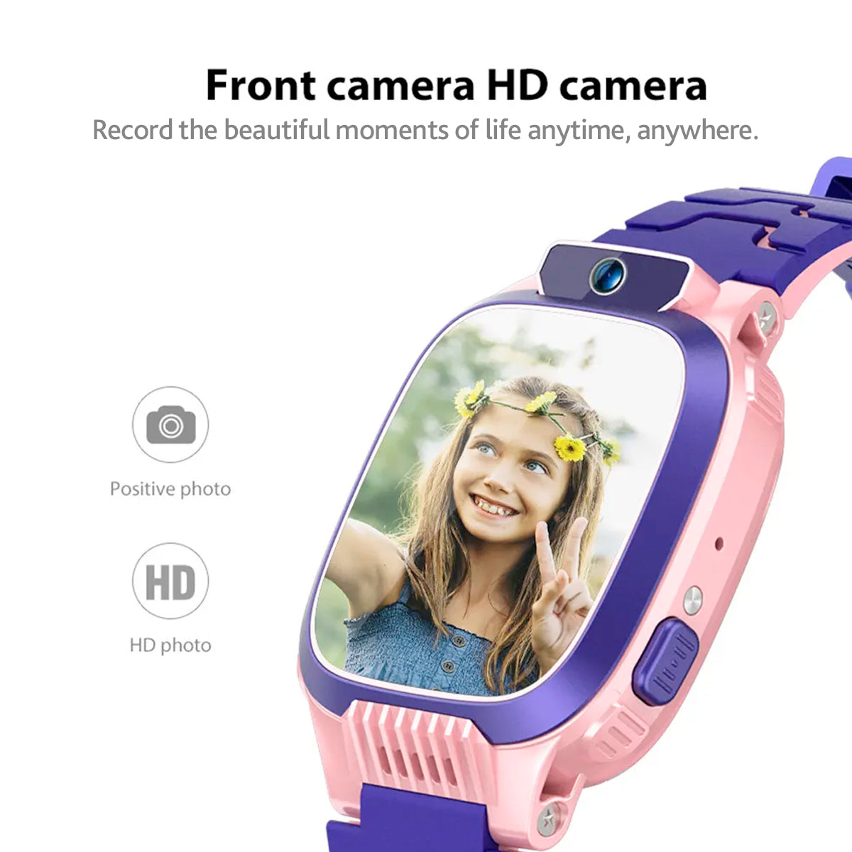 Kinder Smartwatch met LBS-Tracking en Waterdicht Ontwerp voor Kinderen Roze Blauw