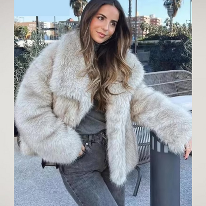 Dames Kunstbont Jas Faux Fur Warm en Stijlvol - StudioMarella