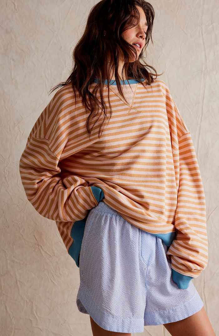 Damestrui Oversized Gestreept Comfortabel en Stijlvol