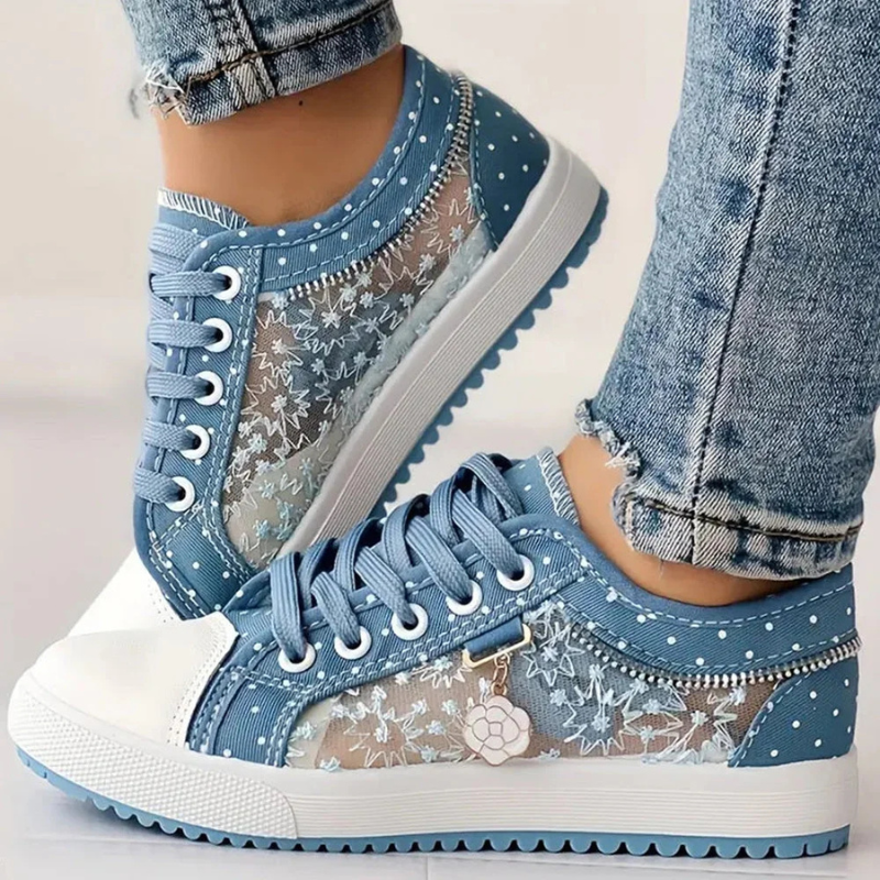 Dames Wandelschoenen Comfortabel Brede Pasvorm Leer - StudioMarella