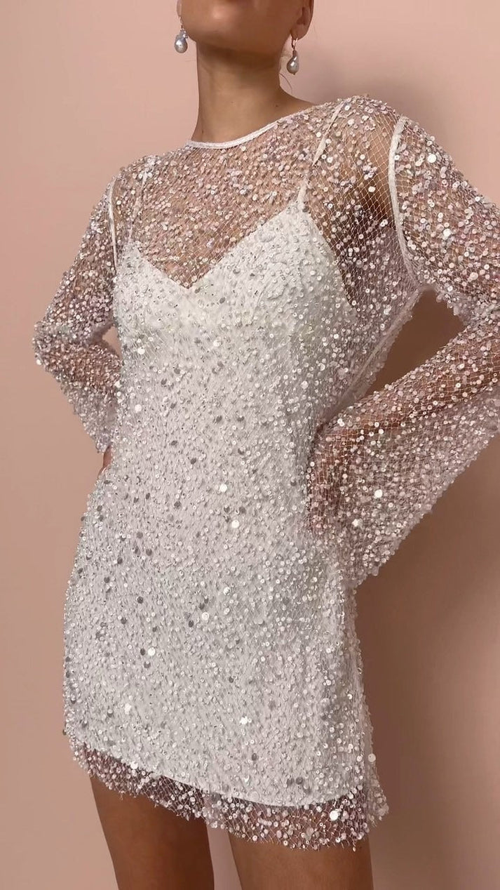 Feestjurk Minijurk Doorzichtig met Cape Strapless